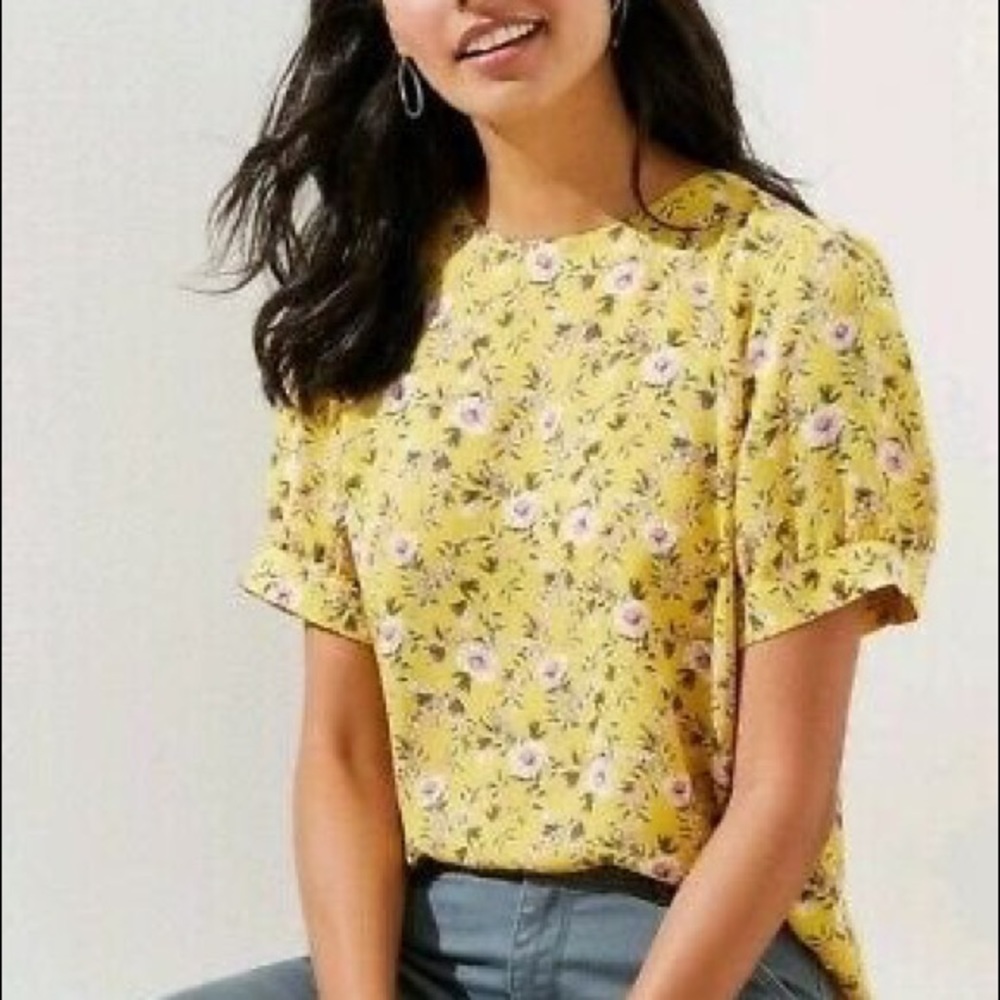 Floral Yellow Blouse